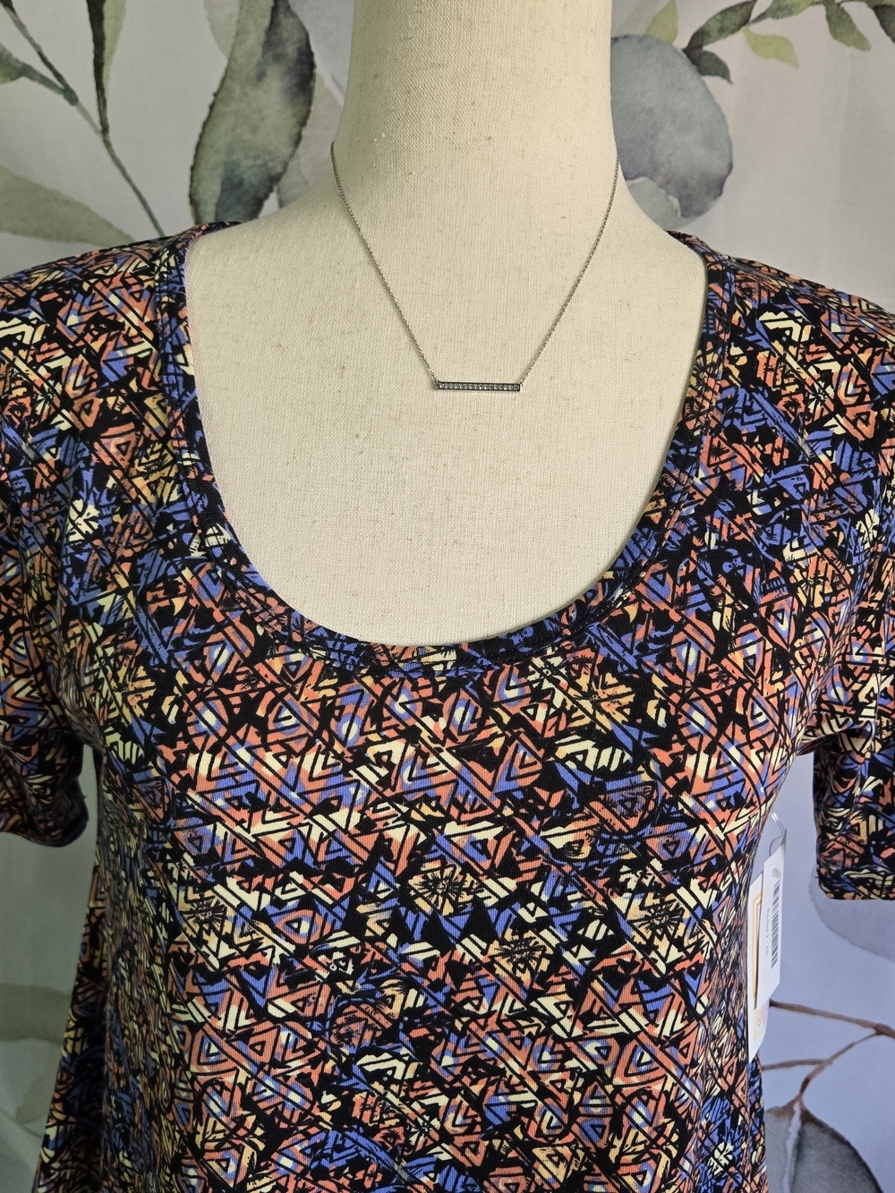LULAROE | Perfect Tee in Abstract Stained Glass sz XS NWT - Picture 2 of 5